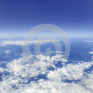 Sky Above the Clouds,ÃÂ Cloudscape background, Blue Sky and Fluffy Clouds